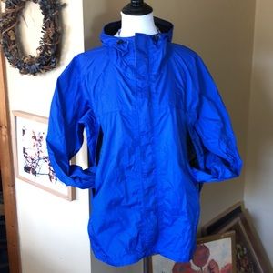 MARMONT size Medium Blue windbreaker ZipFront Waterproof Hoodie Packable Jacket